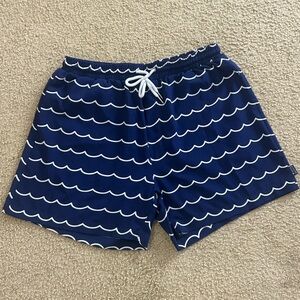 Simply Southern Swim Trunks Men's Large Blue Drawstring Mesh Lined 5” Inseam